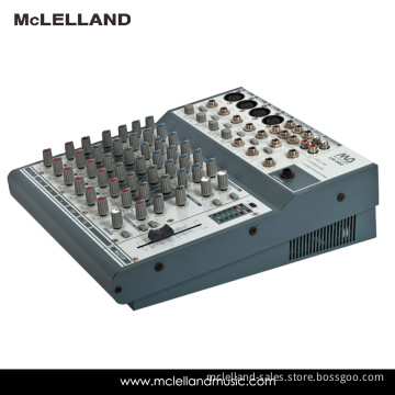 8 Channel Mixing Console with 3-Band EQ in All Input Channels